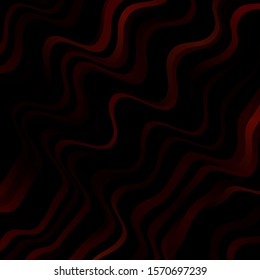 Dark Orange vector background with bent lines. Colorful illustration with curved lines. Template for cellphones.