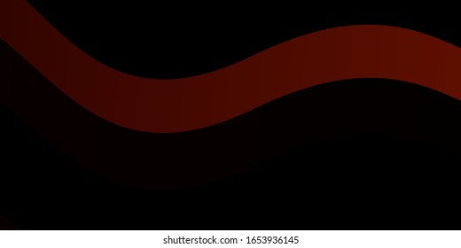 Dark Orange vector background with bent lines. Abstract gradient illustration with wry lines. Pattern for busines booklets, leaflets