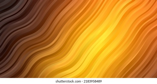 Dark Orange vector background with bent lines. Brand new colorful illustration with bent lines. Pattern for booklets, leaflets.