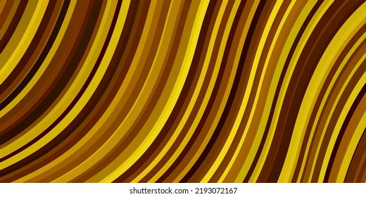 Dark Orange vector background with bent lines. Brand new colorful illustration with bent lines. Pattern for commercials, ads.