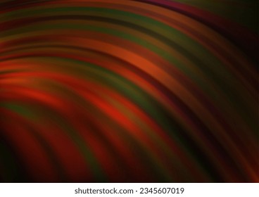Dark Orange vector background with bent lines. Colorful illustration in abstract marble style with gradient. Pattern for your business design.