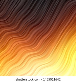 Dark Orange vector background with bows. Illustration in abstract style with gradient curved.  Smart design for your promotions.