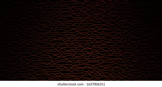 Dark Orange vector background with bows. Colorful illustration in abstract style with bent lines. Template for cellphones.