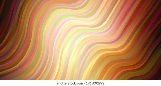 Dark Orange vector background with bows. Colorful abstract illustration with gradient curves. Template for cellphones.