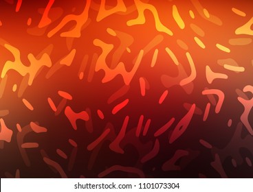 Dark Orange vector background with bubble shapes. A completely new color illustration in marble style. The best blurred design for your business.