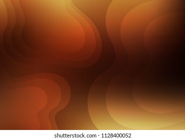 Dark Orange vector background with bubble shapes. A vague circumflex abstract illustration with gradient. Marble style for your business design.