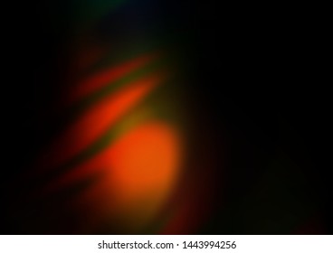 Dark Orange vector background with bubble shapes. Shining illustration, which consist of blurred lines, circles. The best blurred design for your business.