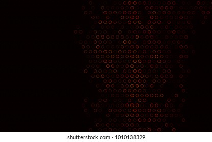 Dark Orange vector  background with bubbles. Modern abstract illustration with colorful water drops. The pattern can be used for aqua ad, booklets.