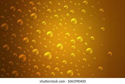 Dark Orange vector background with bubbles. Illustration with set of shining colorful abstract circles. The pattern can be used for beautiful websites.