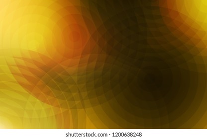 Dark Orange vector background with bubbles. Glitter abstract illustration with blurred drops of rain. Completely new template for your brand book.