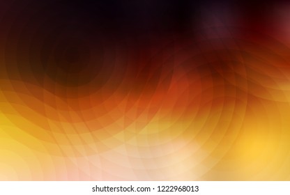Dark Orange vector background with bubbles. Abstract illustration with colored bubbles in nature style. Completely new template for your brand book.