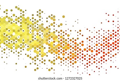 Dark Orange vector background with bubbles. Colorful illustration with blurred circles in nature style. Pattern for ads, booklets.