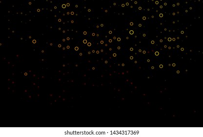 Dark Orange vector background with bubbles. Blurred decorative design in abstract style with bubbles. Design for business adverts.