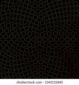 Dark Orange vector background with bubbles. Glitter abstract illustration with colorful drops. Pattern for booklets, leaflets.