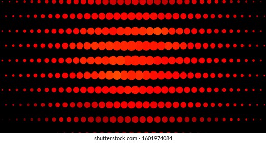 Dark Orange vector background with bubbles. Abstract decorative design in gradient style with bubbles. Design for your commercials.