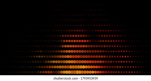 Fondo vector naranja oscuro con burbujas. Resumen de discos coloridos sobre un fondo de degradado simple. Patrón para anuncios comerciales.