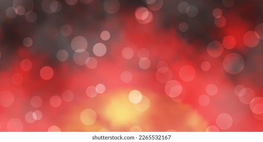 Dark Orange vector background with bubbles. Abstract decorative design in gradient style with bubbles. New template for a brand book.