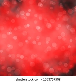 Dark Orange vector background with circles. Illustration with set of shining colorful abstract spheres. Design for posters, banners.