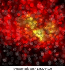 Dark Orange vector background with circles. Colorful illustration with gradient dots in nature style. New template for your brand book.