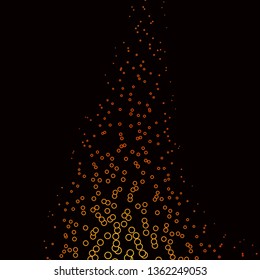Dark Orange vector background with circles. Glitter abstract illustration with colorful drops. Pattern for wallpapers, curtains.