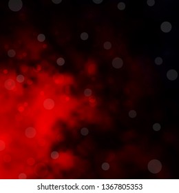 Dark Orange vector background with circles. Glitter abstract illustration with colorful drops. Pattern for business ads.