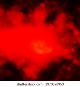 Dark Orange vector background with circles. Glitter abstract illustration with colorful drops. Pattern for wallpapers, curtains.