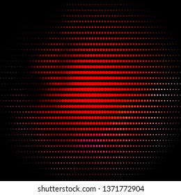 Dark Orange vector background with circles. Glitter abstract illustration with colorful drops. Design for posters, banners.