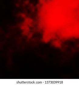 Dark Orange vector background with circles. Glitter abstract illustration with colorful drops. Design for posters, banners.