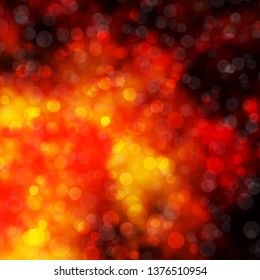 Dark Orange vector background with circles. Abstract illustration with colorful spots in nature style. Design for your commercials.