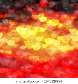 Dark Orange vector background with circles. Modern abstract illustration with colorful circle shapes. Pattern for booklets, leaflets.