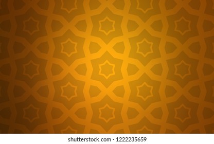 Dark Orange vector background with colored stars. Modern geometrical abstract illustration with stars. Smart design for your business advert.