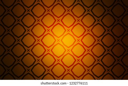 Dark Orange vector background with colored stars. Shining colored illustration with stars. Best design for your ad, poster, banner.