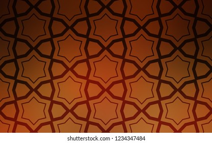 Dark Orange vector background with colored stars. Decorative illustration with stars on abstract template. Smart design for your business advert.