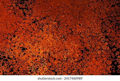 Dark Orange vector background with colored stars. Glitter abstract illustration with colored stars. Template for cosmic backgrounds.