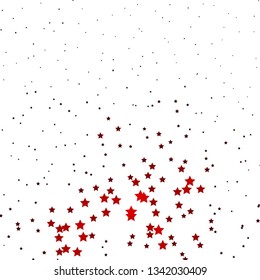 Dark Orange vector background with colorful stars. Modern geometric abstract illustration with stars. Pattern for new year ad, booklets.