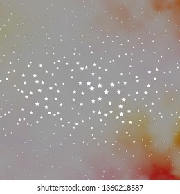 Dark Orange vector background with colorful stars. Decorative illustration with stars on abstract template. Best design for your ad, poster, banner.