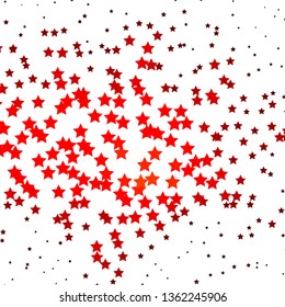 Dark Orange vector background with colorful stars. Modern geometric abstract illustration with stars. Pattern for websites, landing pages.