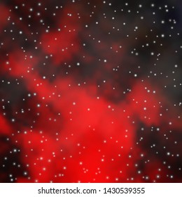 Dark Orange vector background with colorful stars. Modern geometric abstract illustration with stars. Pattern for wrapping gifts.