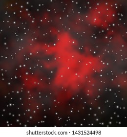 Dark Orange vector background with colorful stars. Decorative illustration with stars on abstract template. Pattern for wrapping gifts.