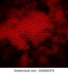 Dark Orange vector background with colorful stars. Shining colorful illustration with small and big stars. Best design for your ad, poster, banner.