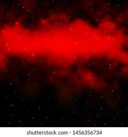 Dark Orange vector background with colorful stars. Blur decorative design in simple style with stars. Pattern for websites, landing pages.