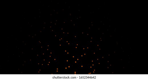 Dunkel-orangefarbener Vektorillustration-Hintergrund mit bunten Sternen. Unscharfes dekoratives Design im einfachen Stil mit Sternen. Das beste Design für Ihre Anzeige, Ihr Poster, Ihr Banner.
