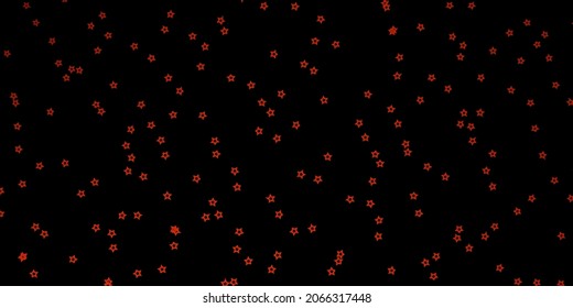 Dark Orange vector background with colorful stars. Modern geometric abstract illustration with stars. Pattern for wrapping gifts.