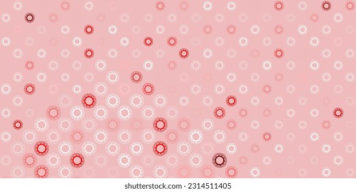 Dark orange vector background with covid-19 symbols. Colorful abstract illustration with gradient medical shapes. Wallpaper for health protection.