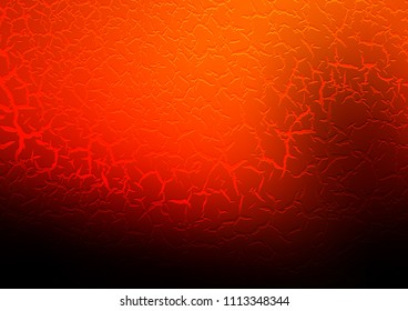 Dark Orange vector background with cracked shapes. Creative illustration in halftone marble style with gradient. Textured wave pattern for backgrounds.