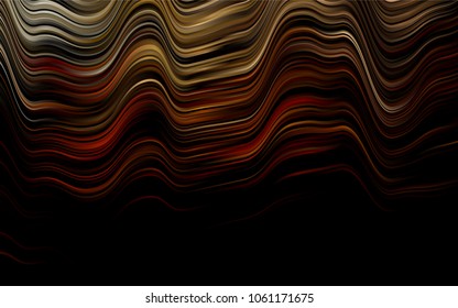 Dark Orange vector background with curved circles. An elegant bright illustration with gradient. The template for cell phone backgrounds.