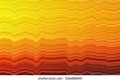 Dark Orange vector background with curved circles. A completely new color illustration in marble style. Marble design for your web site.