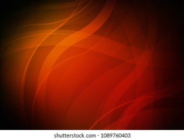 Dark Orange vector background with curved circles. A sample with blurred bubble shapes. Pattern for your business design.