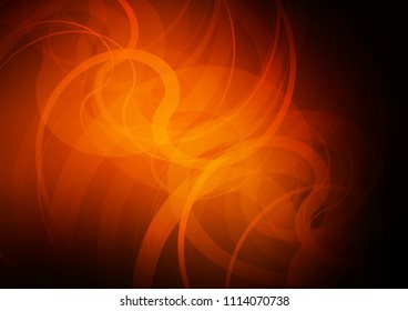 Dark Orange vector background with curved circles. Creative geometric illustration in marble style with gradient. New composition for your brand book.