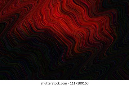 Dark Orange vector background with curved circles. An elegant bright illustration with gradient. The template for cell phone backgrounds.